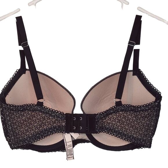 Victoria's Secret Dream Angels Black Lace Lined Demi/ Demi Double Size 32DDD(F) - Picture 3 of 10